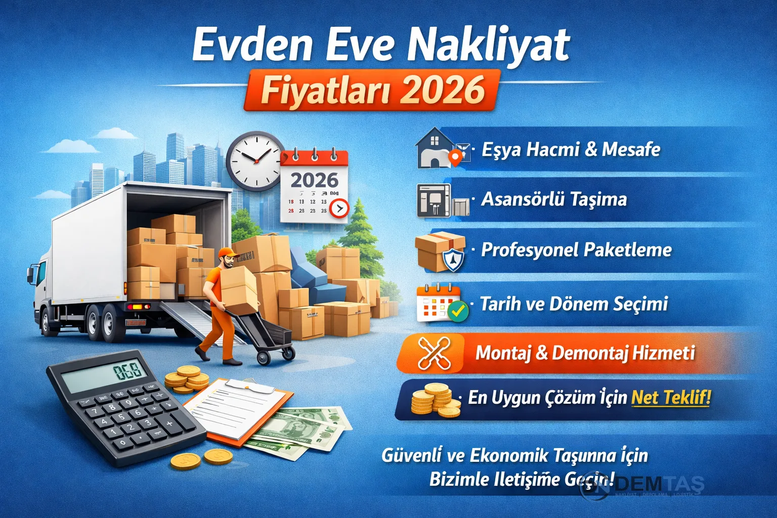 Evden Eve Nakliyat Fiyatları 2026