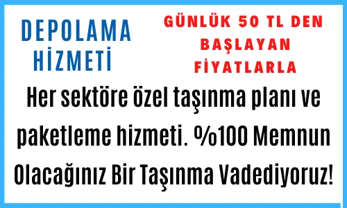 Demtaş Nakliyat depolama hizmeti günlük 50 TL’den başlayan fiyatlarla