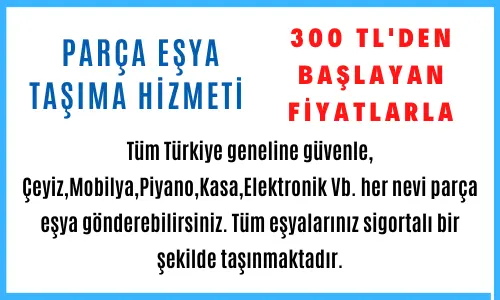Demtaş Nakliyat parça eşya taşıma hizmeti 300 TL’den başlayan fiyatlarla